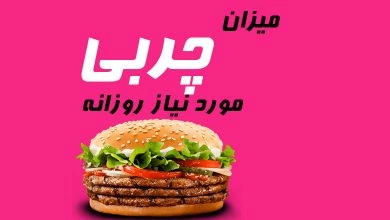 میزان چربی مورد نیاز روزانه